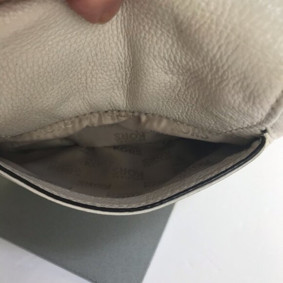 Michael Kors Pebble Leather Small Crossbody Shoulder Bag Mini Handbag White Gold - Picture 5 of 16